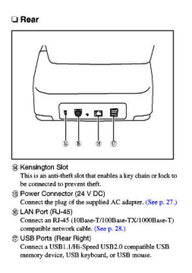 ScanFront 400 scanner back view